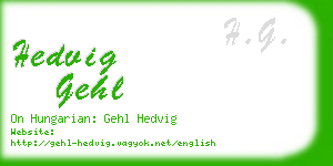 hedvig gehl business card
